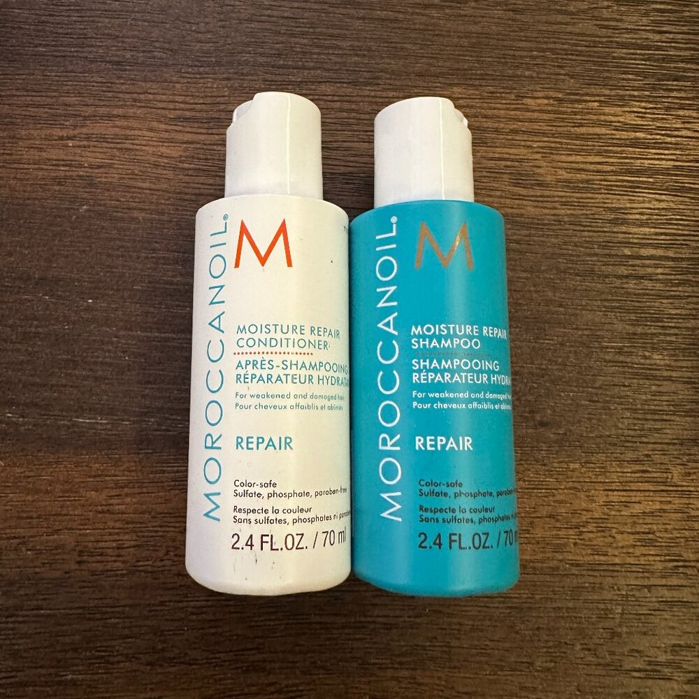 MOROCCANOIL Mini Set Moisture Repair Shampoo & Conditioner Travel Size 2.4oz
